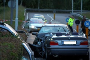 Frontale botsing Beverwaardseweg