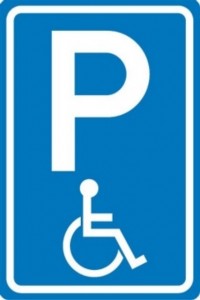 Invalide parkeerplaats verkeersbord