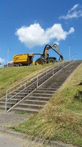 Maai machines aan de Oostdijk