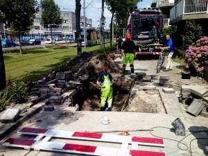 Verstopping riool Rhijnhauwensingel